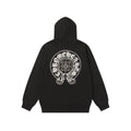 Chrome-Hearts Rhinestone Horseshoe Hoodie - Black Gothic Streetwear Sweatshirt 2601