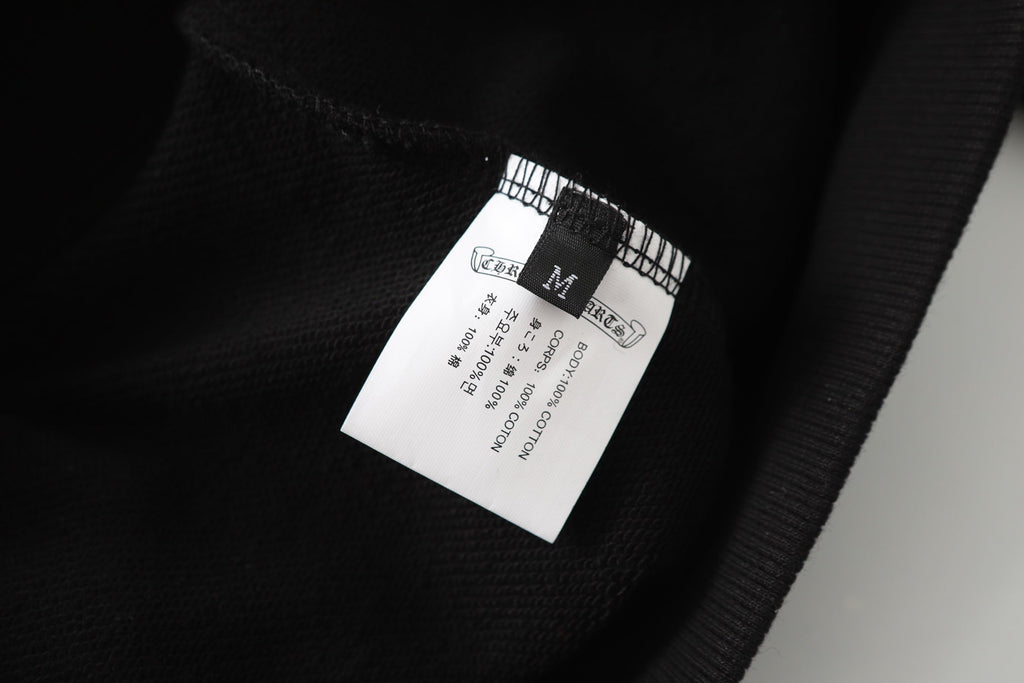 Chrome-Hearts Rhinestone Horseshoe Hoodie - Black Gothic Streetwear Sweatshirt 2601