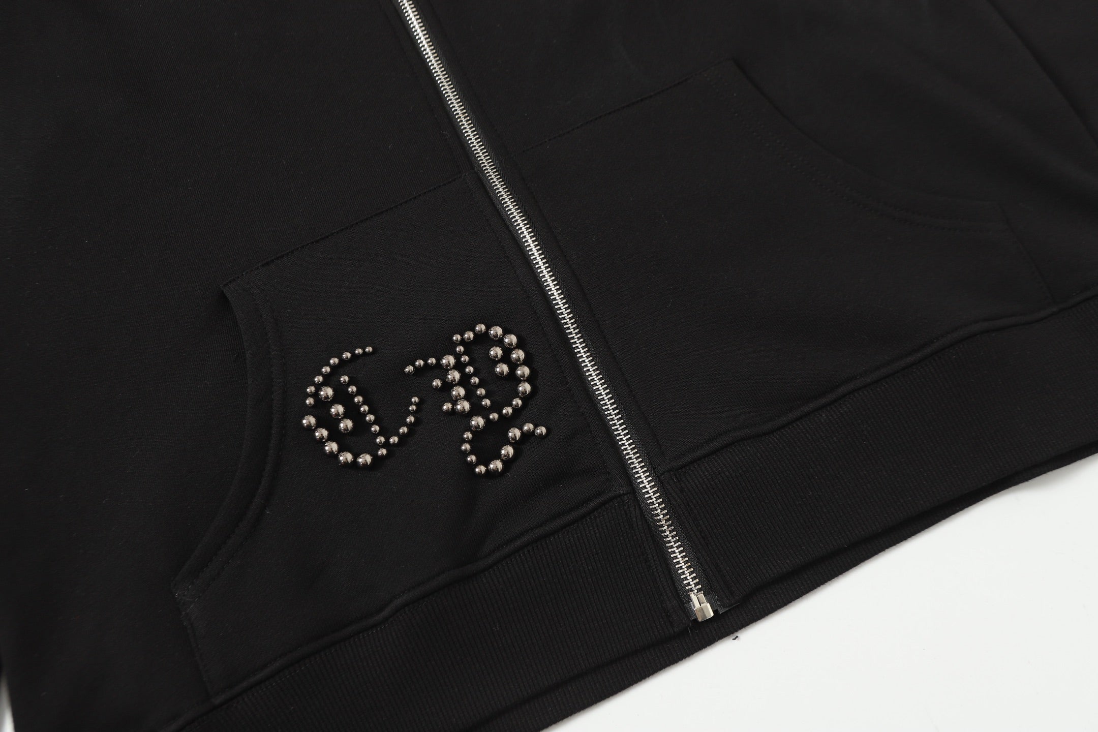 Chrome-Hearts Rhinestone Cross Hoodie - Black Gothic Streetwear Sweatshirt 2633