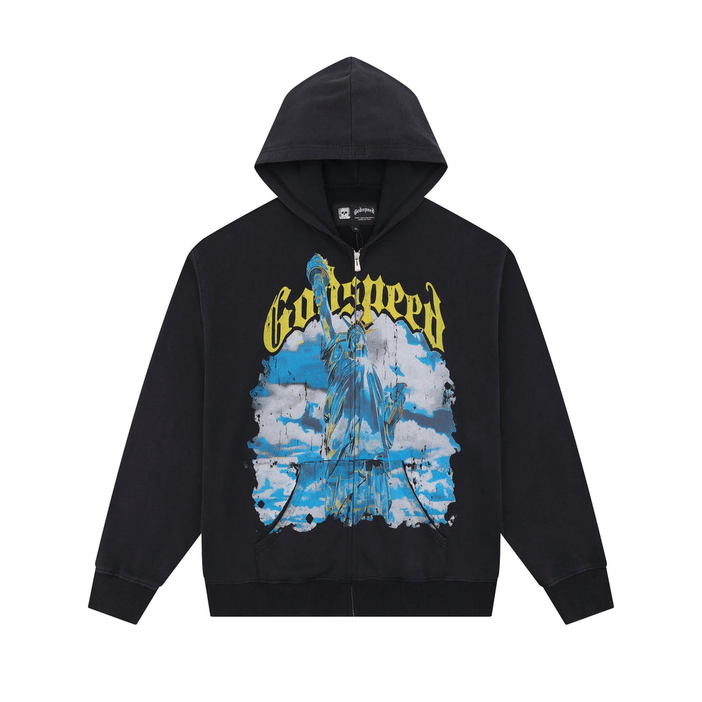 God Speed Zip Up Hoodie-G129