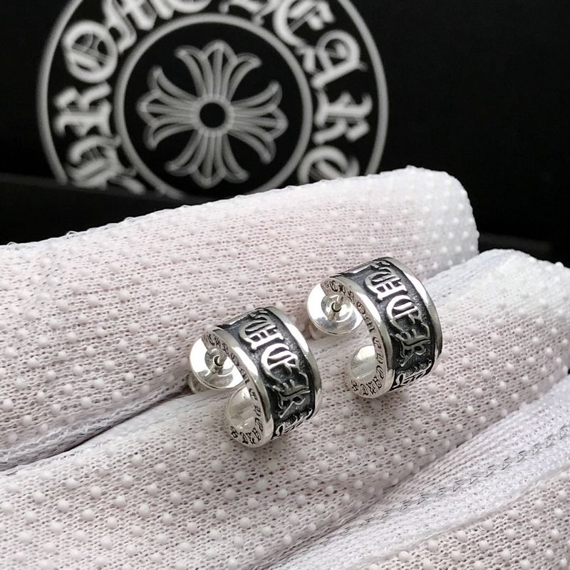Chrome Hearts ear plug half hoop earrings