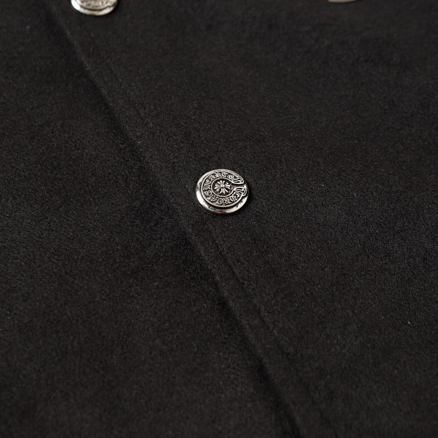 Chrome-Hearts Cross Embroidered Leather Sleeve Varsity Jacket - Black Street Style 116