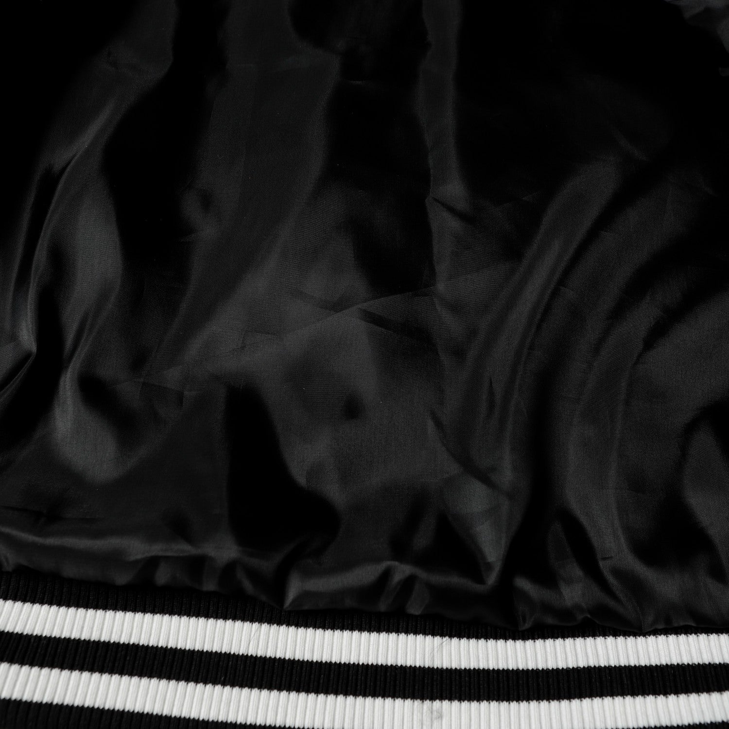 Chrome Hearts Layered Cross Varsity Jacket - Black White Street Style Outerwear 2208