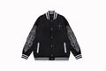 Chrome Hearts Embroidered Sleeve Varsity Jacket - Black Streetwear Coat 5577