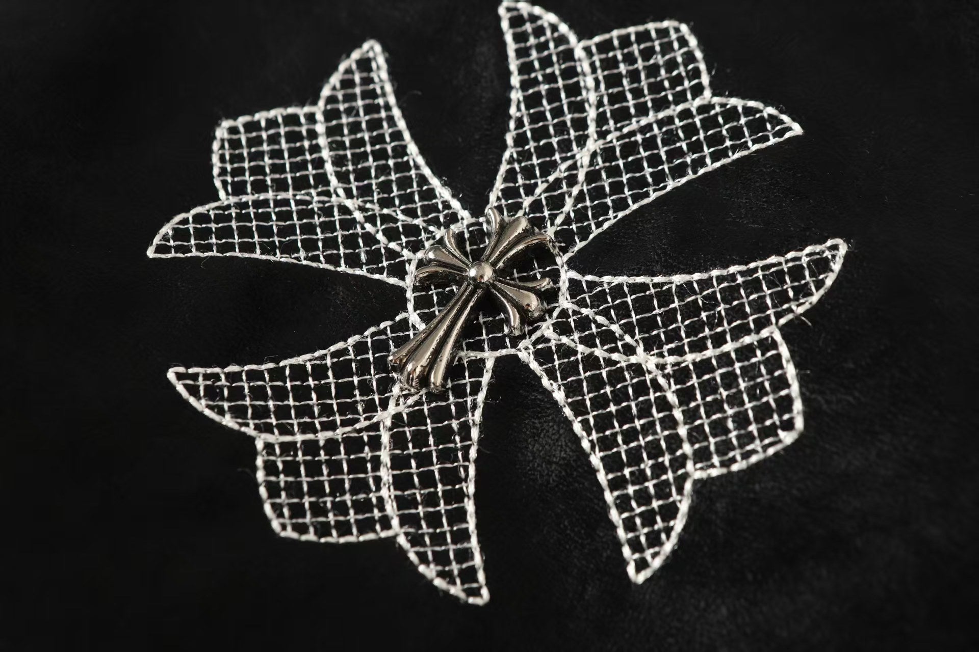 Chrome-Hearts Horseshoe Cross Jacket - Black Street Embroidered Coat 8800