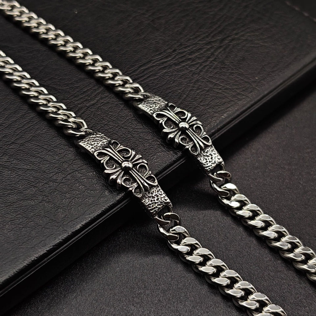 Chrome Hearts cross military flower bracelet