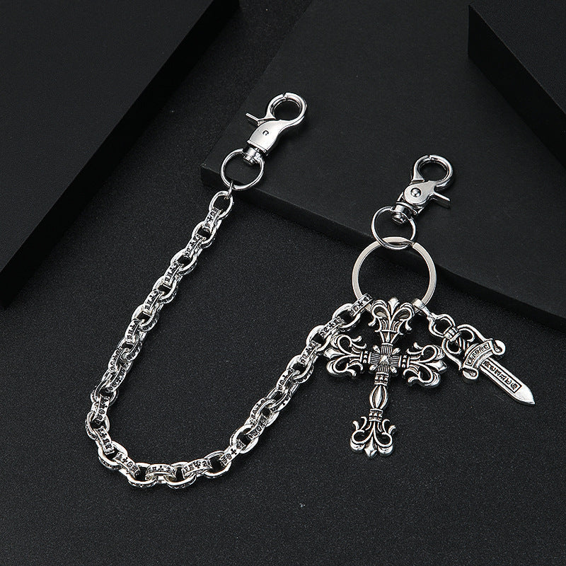 Chrome Hearts cross-connected big sword hip-hop trouser chain