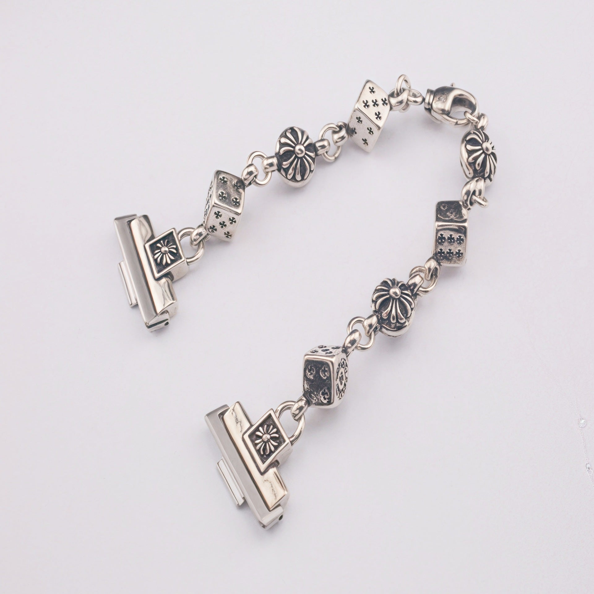 Chrome Hearts cross flower ball dice watch strap