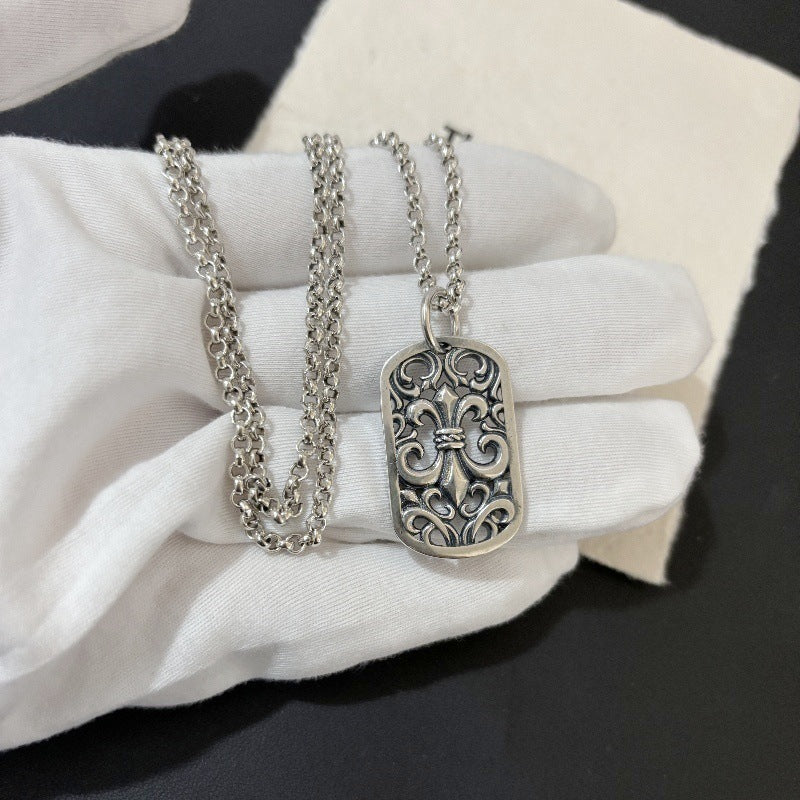 Chrome Hearts anchor hollow domineering pendant Necklace