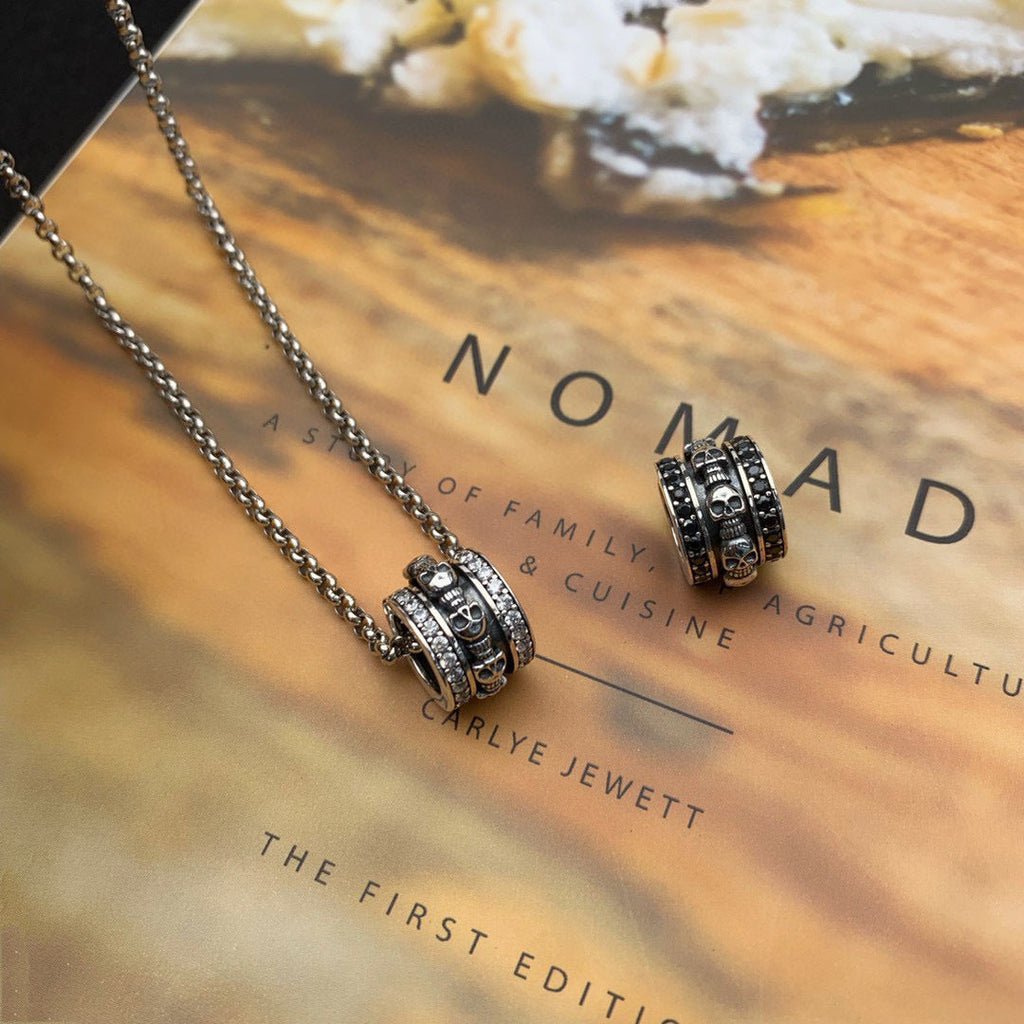 Chrome Hearts hip-hop punk skull couple dark series ring necklace