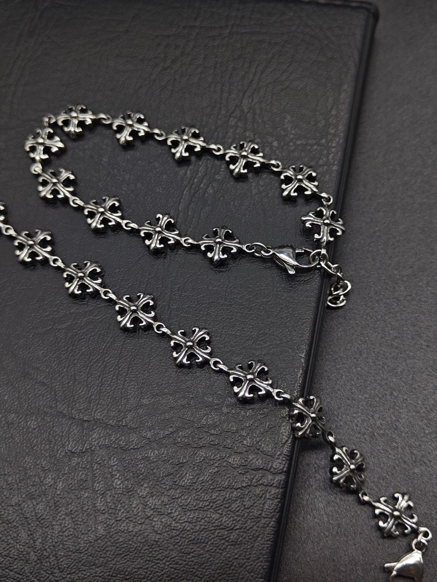 Chrome Hearts cross flower simple S925 bracelet