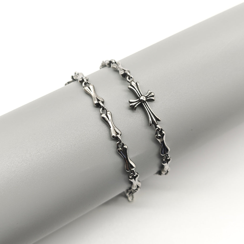 Chrome Hearts cross full bone bracelet
