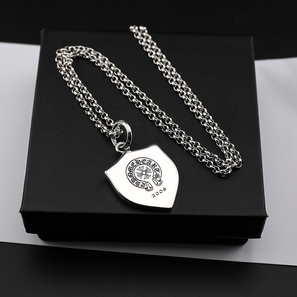 Chrome Hearts gold anchor shield pendant