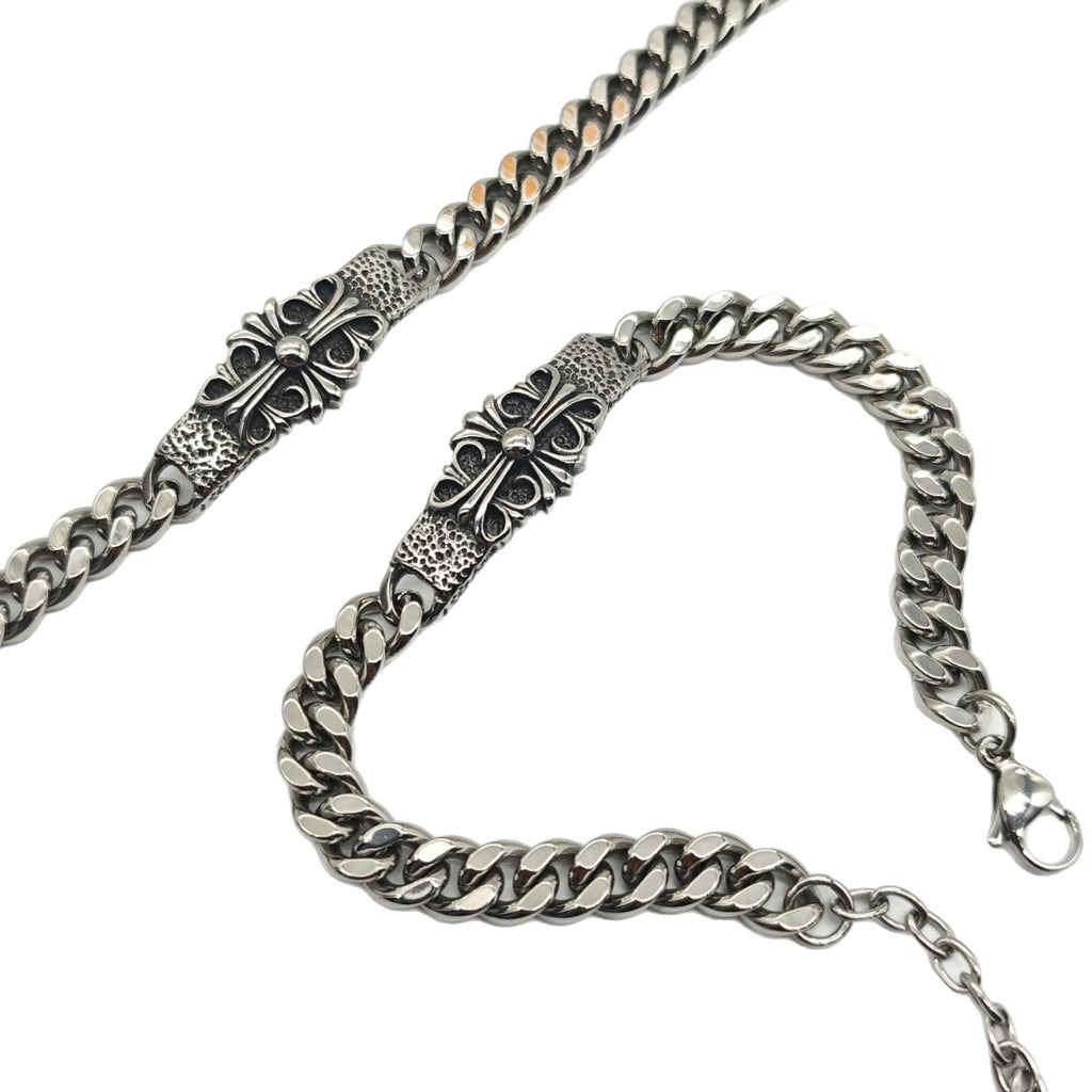 Chrome Hearts cross military flower bracelet