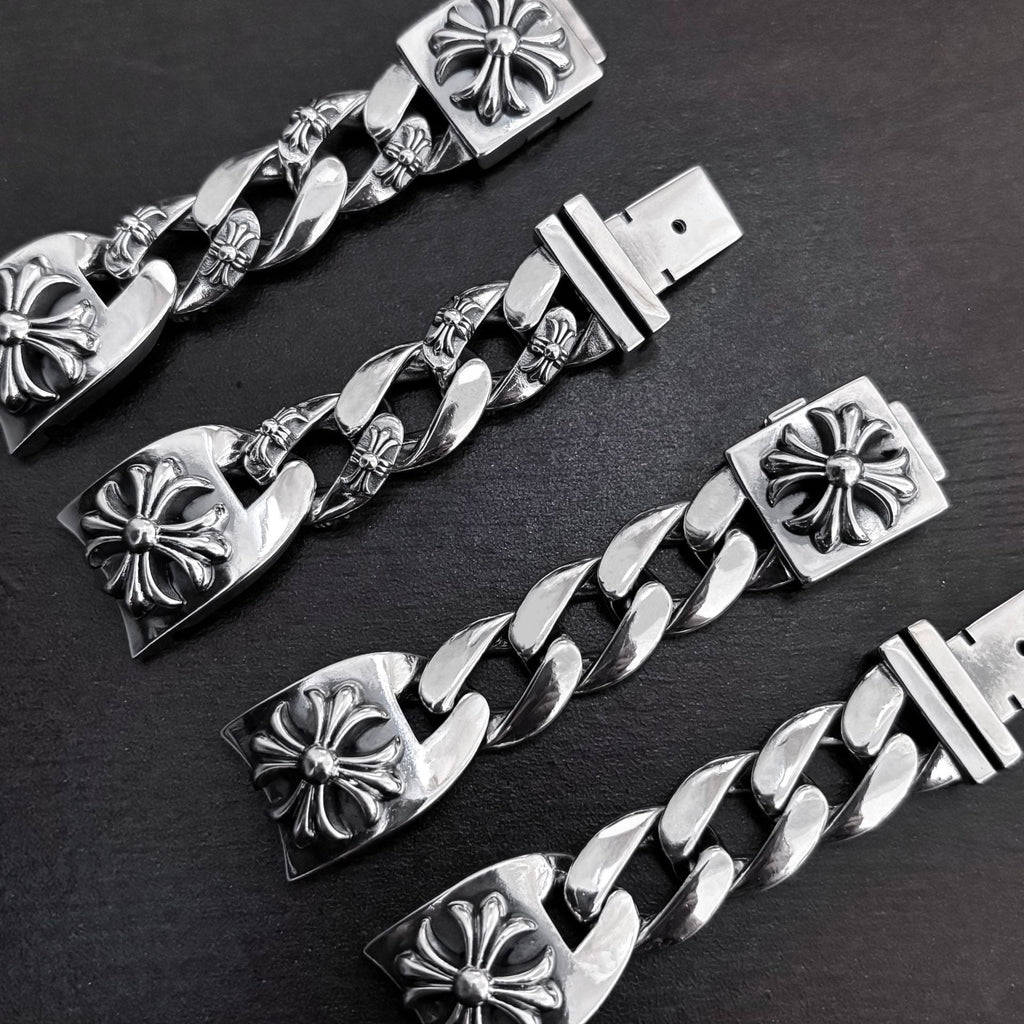 Chrome Hearts cross half flower watch strap