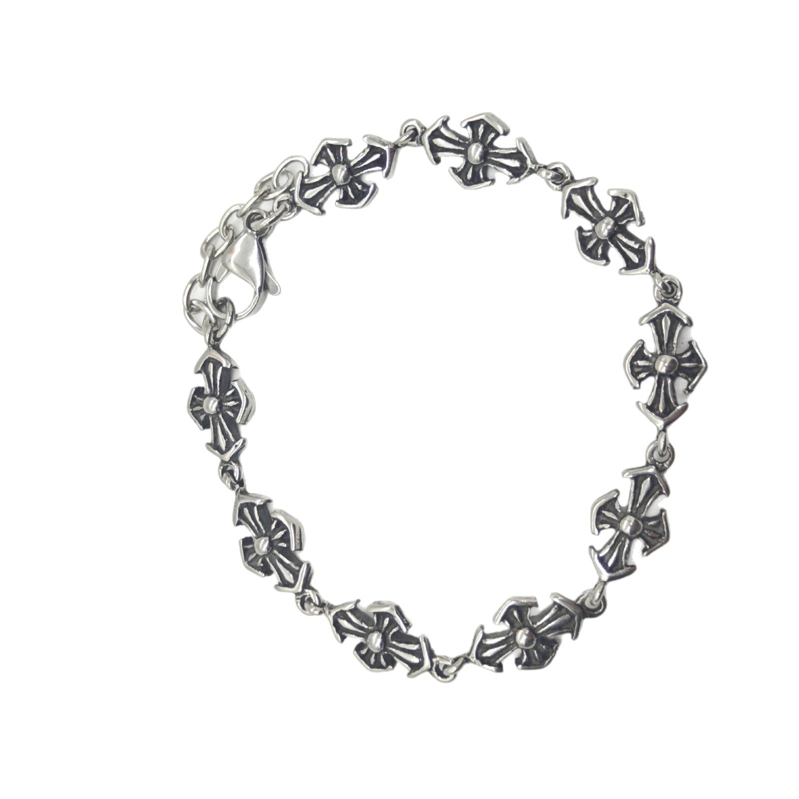 Chrome Hearts cross Silver Daisy retro bracelet