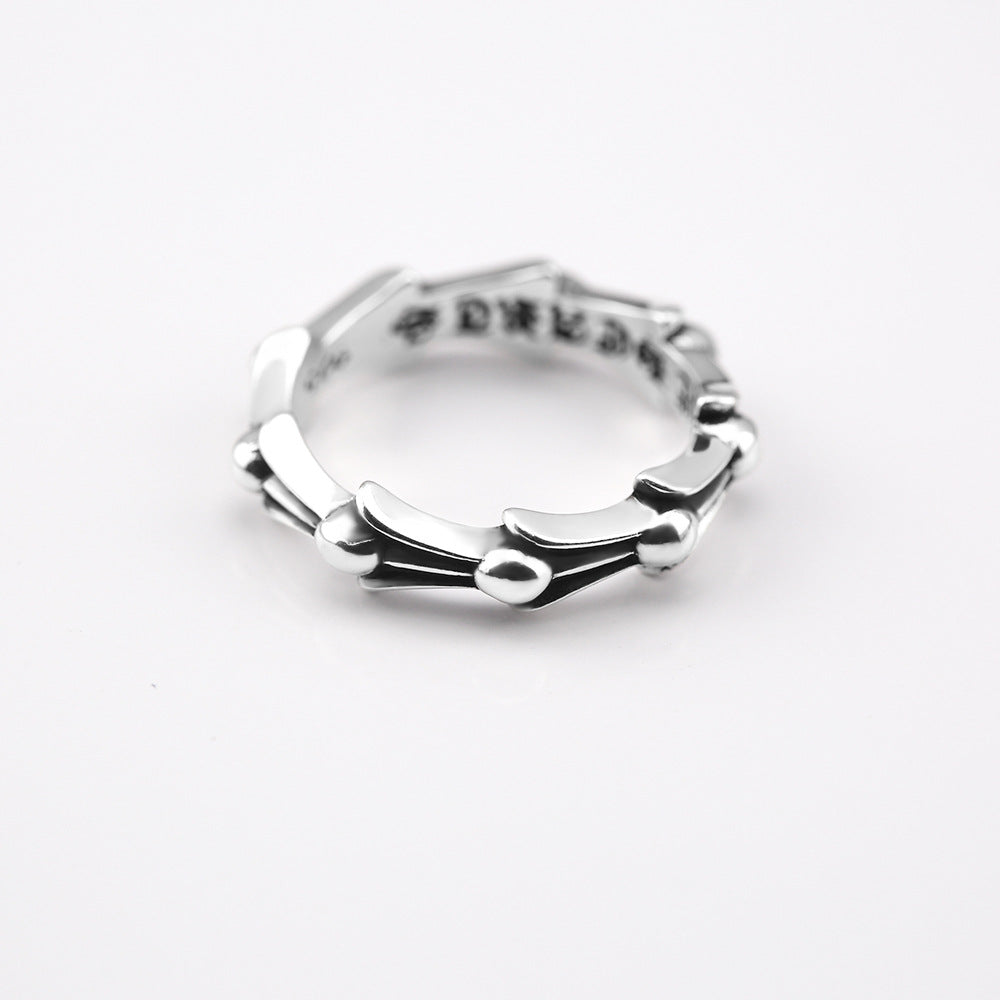 Chrome Hearts phoenix flower fishbone ring