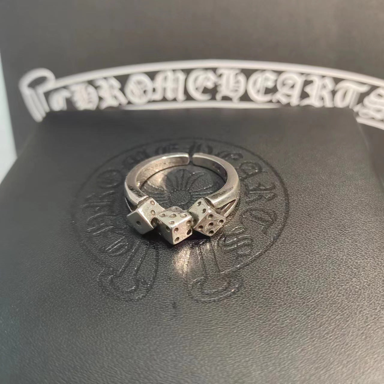 Chrome Hearts open dice rings