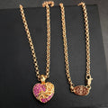 Chrome Hearts diamond-studded versatile heart pendant